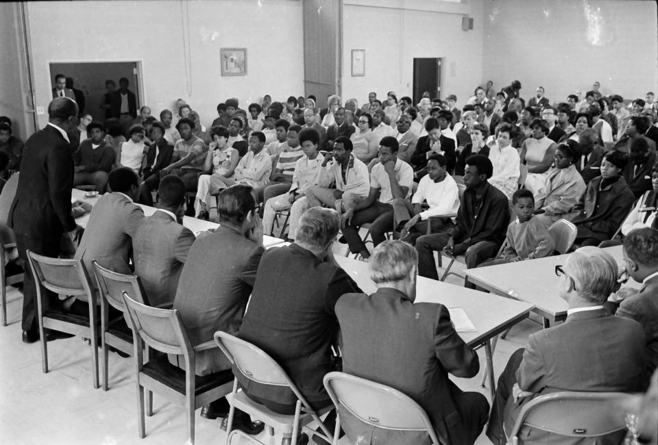 An open meeting at South French Broad YWCA on Sept. 30, 1969.