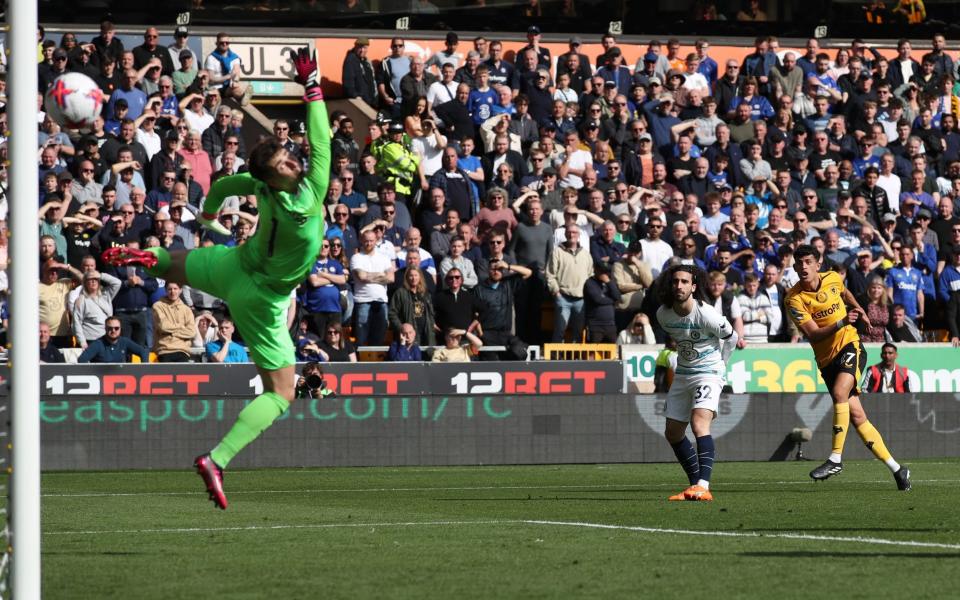 Wolverhampton Wanderers' Matheus Nunes scores their first goal - Reuters/Chris Radburn