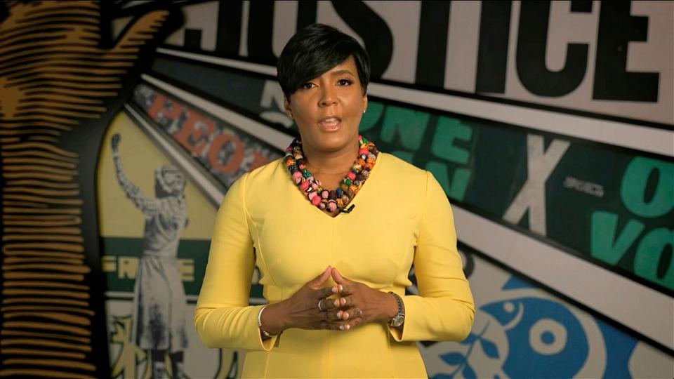 In this image from video, Atlanta Mayor Keisha Lance Bottoms speaks during the fourth night of the Democratic National Convention on Thursday, Aug. 20, 2020.