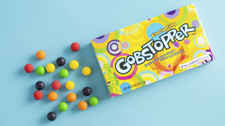Everlasting Gobstoppers spilling from box