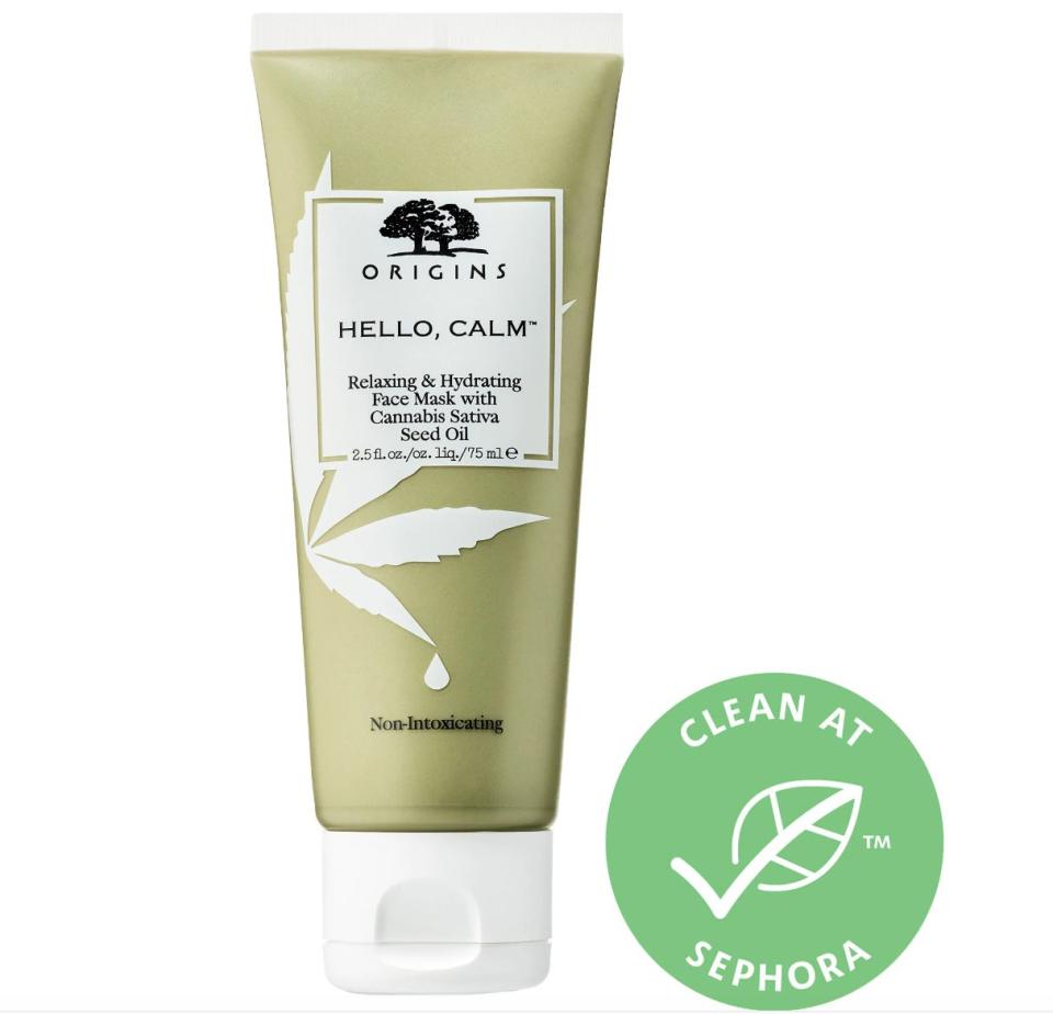 This <a href="https://fave.co/2AUl983"><strong>hydrating face mask</strong>﻿</a> is infused with natural cannabis sativa seed oil that&rsquo;s rich in essential omega-6 and omega-3 acids to calm skin, reduce irritation and de-stress the senses. <br />&lt;br&gt;&nbsp;<strong>Rating</strong>: 5-star&nbsp;<br />&lt;br&gt;&nbsp;<strong>Reviews</strong>: 90<br />&lt;br&gt;&nbsp;<strong>Loves</strong>: 10,000&nbsp;<br />&lt;br&gt;&nbsp;<a href="https://fave.co/2AUl983"><strong>Get it here</strong></a>