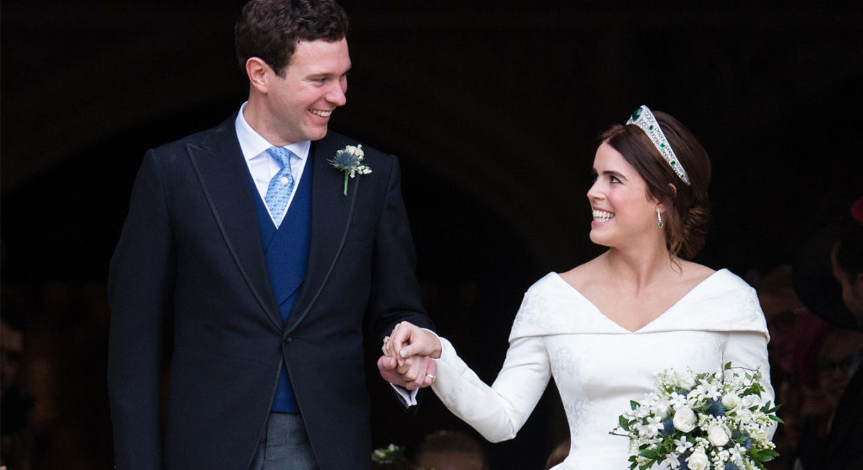 Princess Eugenie married Jack Brooksbank at St. George’s Chapel, Windsor Castle. [Photo: Getty]