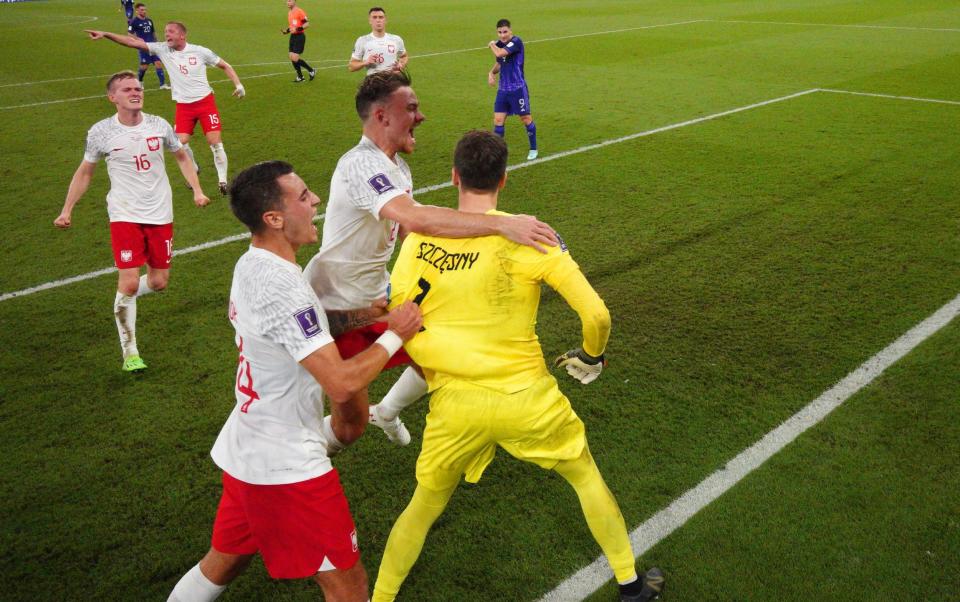 Szczesny's save was the standout moment for Poland in the first half - Richard Heathcote/Getty Images