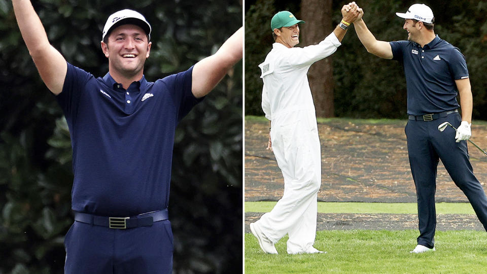 Jon Rahm, pictured here at Augusta National ahead of the Masters.