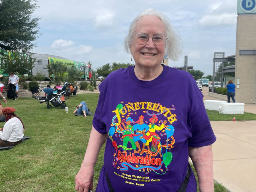 Jody, 79, is excited to watch the total solar eclipse in Leander, Texas, on April 8, 2024. (KXAN Photo/Kelsey Thompson)