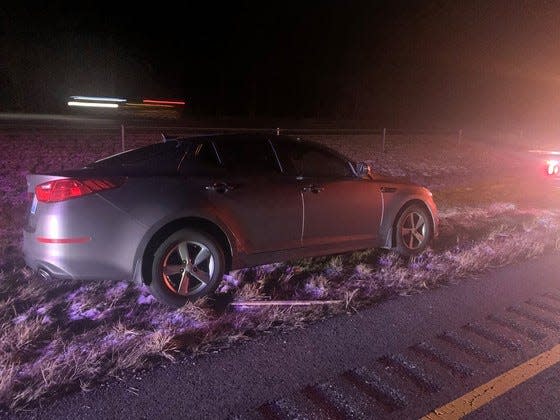 Four Louisville men were arrested Tuesday, Feb. 2, 2021, following a stolen vehicle pursuit on Interstate 65 in Southern Indiana, according to Indiana State Police.