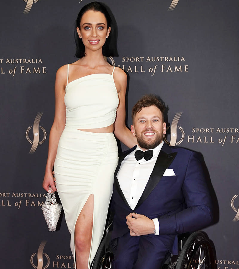 Chantelle Otten and Dylan Alcott, pictured here at the Sport Australia Hall of Fame Awards.