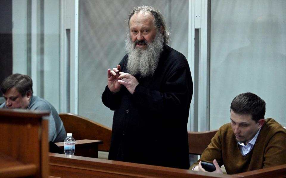 Metropolitan Pavel attends court - Sergei CHUZAVKOV / AFP
