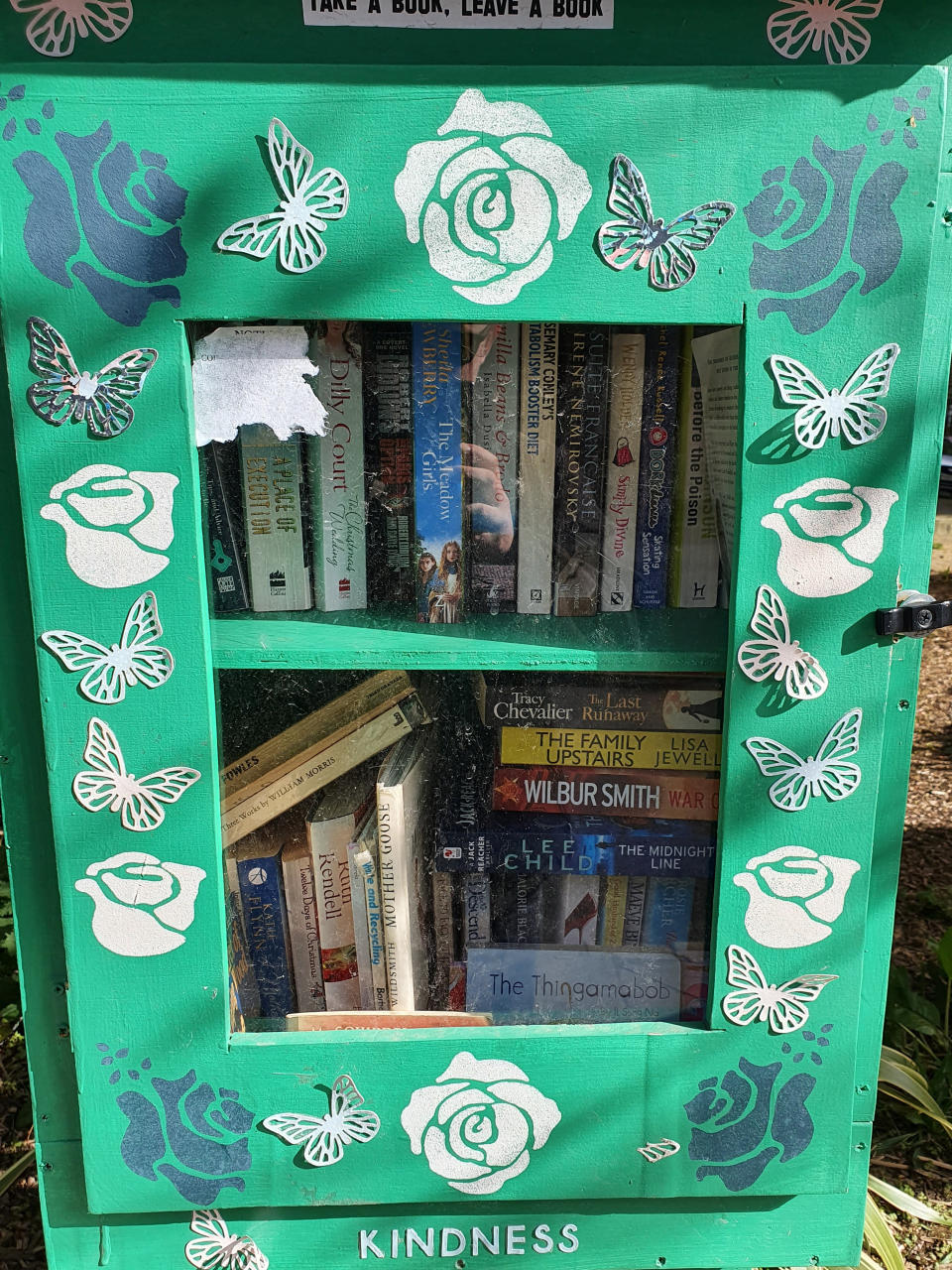 The little free library box in Cornholme, near Todmorden. (SWNS)