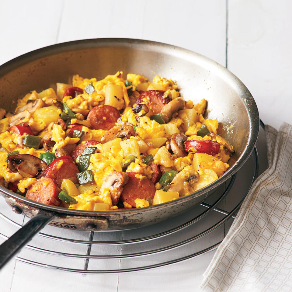 Sausage, Vegetable and Egg Scramble