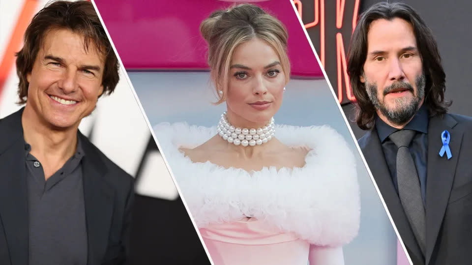 Zu den Schauspielerinnen und Schauspielern, die mit ihren Rollen richtig viel Geld gemacht haben, gehören Margot Robbie, Tom Cruise und Keanu Reeves (Getty Images)
