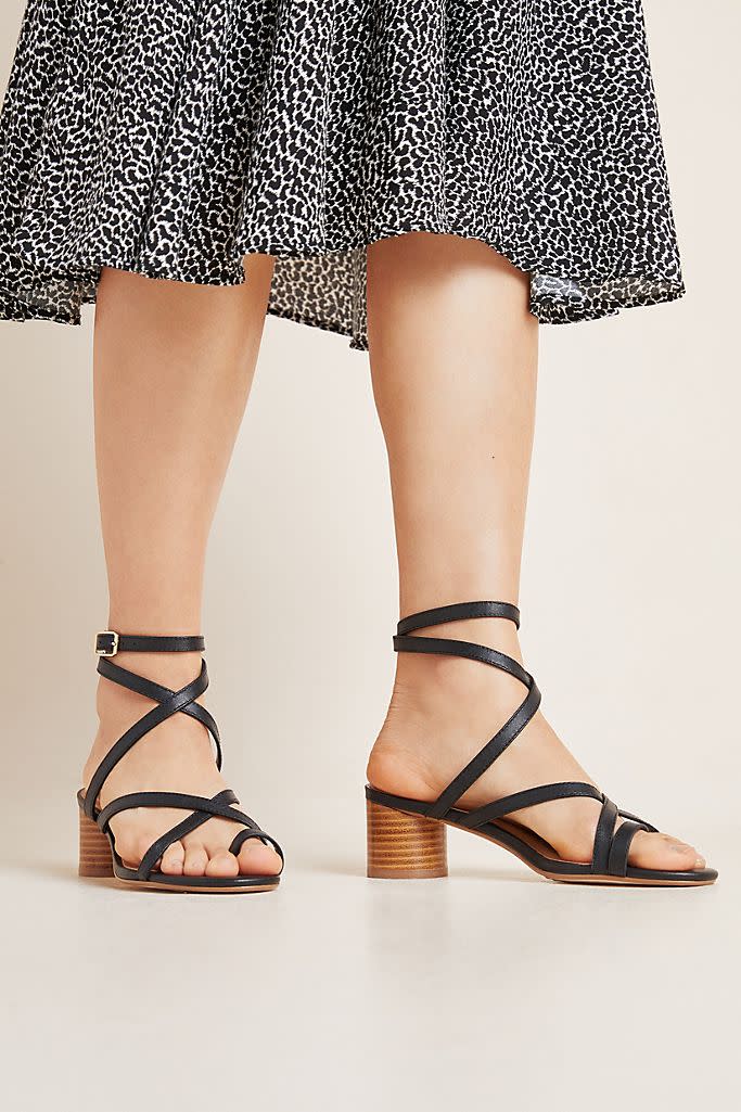 Quinn Strappy Heels. Image via Anthropologie.