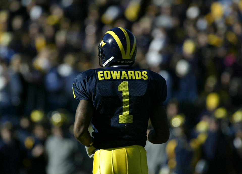 Braylon Edwards caught 252 passes at Michigan before playing in the NFL for 10 seasons. (Getty Images)