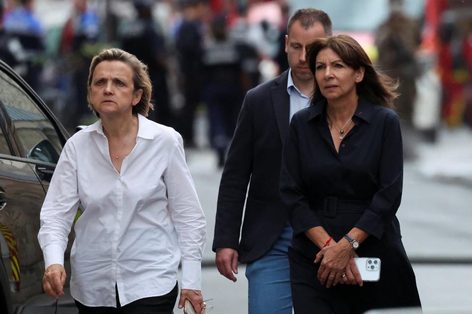 Anne Hidalgo, Mayor of Paris, arrives at the site of the explosion (REUTERS)