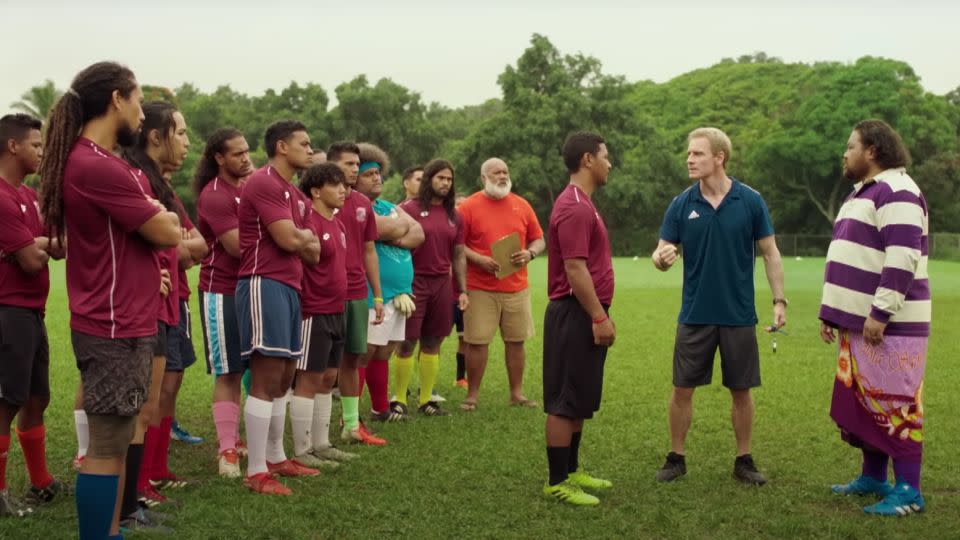 "Next Goal Wins" with Michael Fassbener, second from right. - Searchlight Pictures