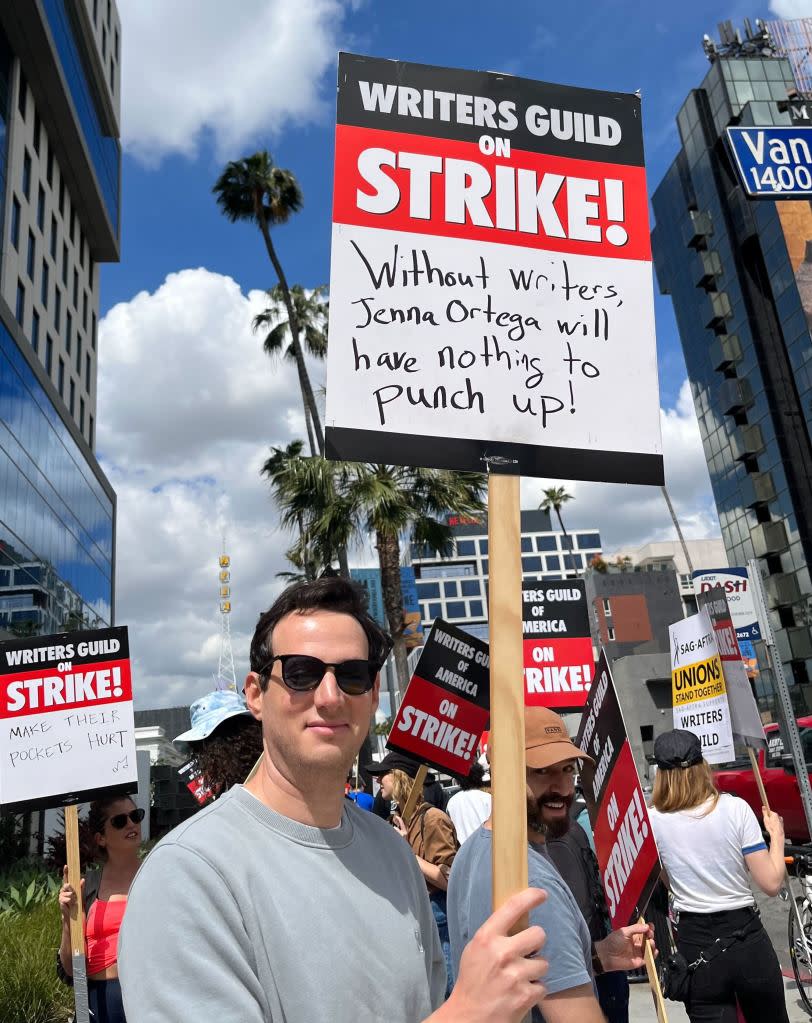 Writer Brandon Cohen outside Netflix in Los Angeles