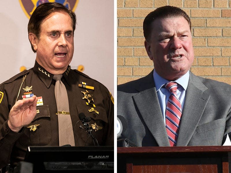 From left: Oakland County Sheriff Michael Bouchard and Macomb Co. Prosecutor Pete Lucido