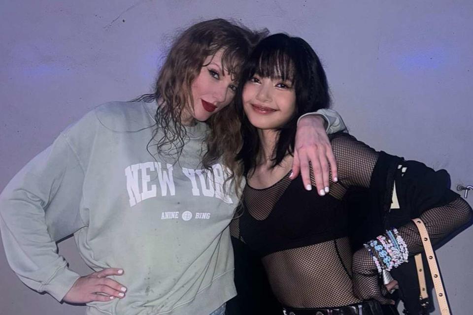 <p>Lisa/Instagram</p> Taylor Swift and BLACKPINK