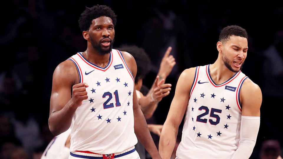 Seen here, Joel Embiid and Ben Simmons are the biggest two superstars at the 76ers.