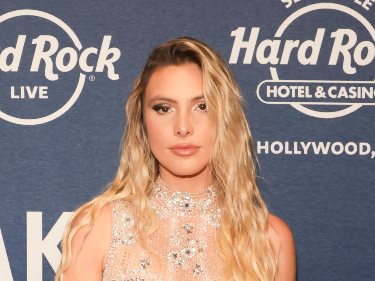 Venezuelan YouTuber and actress, Lele Pons attends the “Las Mujeres Ya No Lloran” album release party at Hard Rock Live at Hard Rock Live at Seminole Hard Rock Hotel & Casino Hollywood on 21 March  2024 in Hollywood, Florida.   (Getty Images)