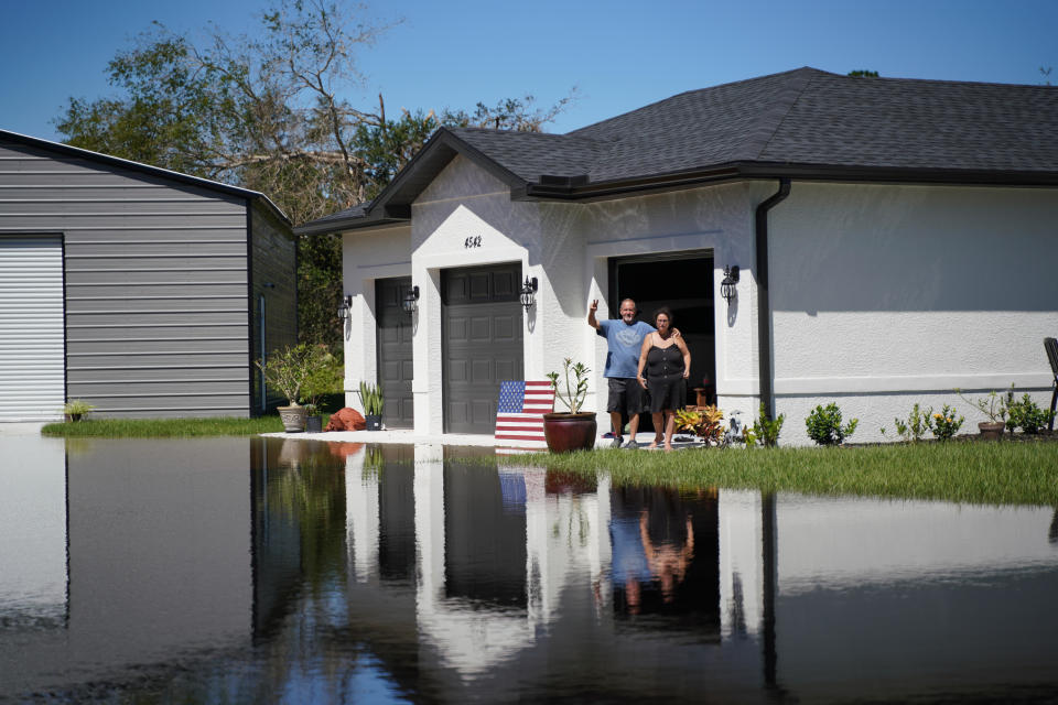 A view of high waters in North Port, Florida, on Sept. 30, 2022. / Credit: Lokman Vural Elibol/Anadolu Agency via Getty Images