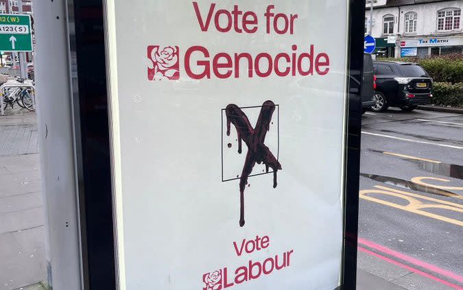 ‘vote for genocide’ bus stop poster - Labour’s Wes Streeting targeted by ‘vote for genocide’ bus stop posters amid Muslim-voter backlash