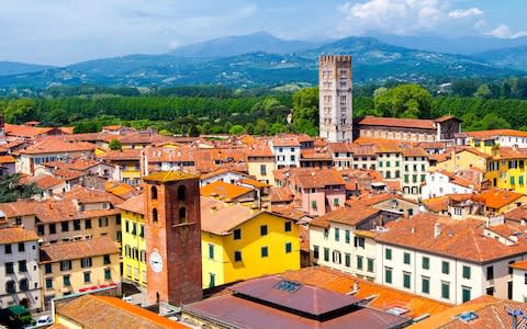 Lucca surrounded by mountains - Credit: iStock