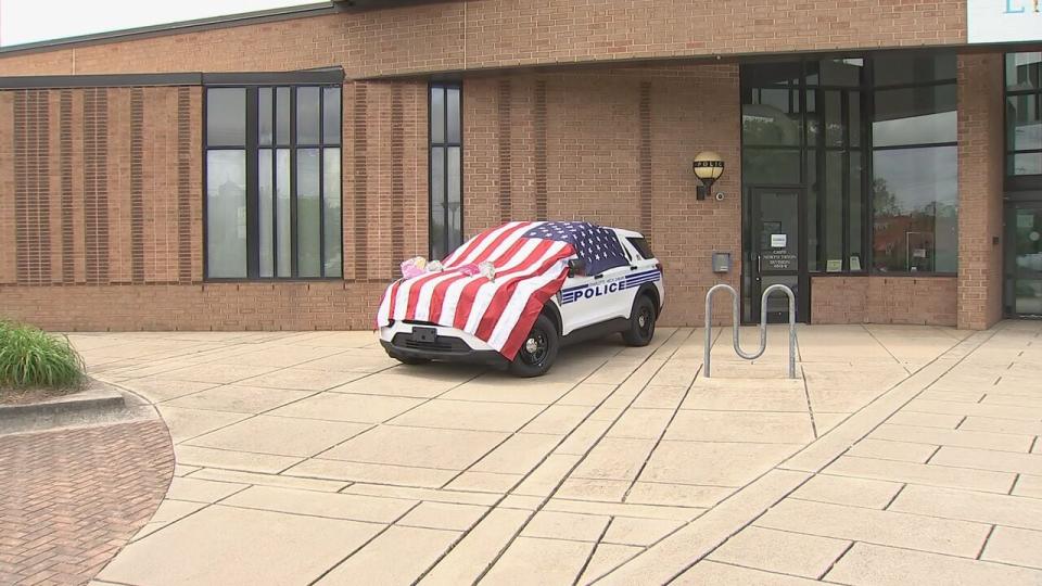 Charlotte-Mecklenburg Police Officer Joshua Eyer was shot and killed on April 29, 2024, during a shootout at an east Charlotte home. A memorial at the North Division headquarters was set up to honor Eyer.