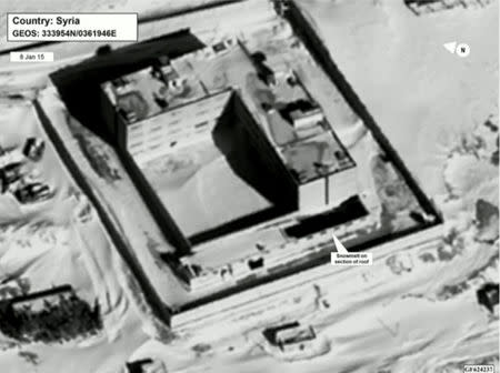 A satellite view of part of the Sednaya prison complex near Damascus, Syria is seen in a still image from a video briefing provided by the U.S. State Department on May 15, 2017. Department of State/Handout via REUTERSFOR EDITORIAL USE ONLY. NOT FOR SALE FOR MARKETING OR ADVERTISING CAMPAIGNSTHIS IMAGE HAS BEEN SUPPLIED BY A THIRD PARTY. IT IS DISTRIBUTED, EXACTLY AS RECEIVED BY REUTERS, AS A SERVICE TO CLIENTS
