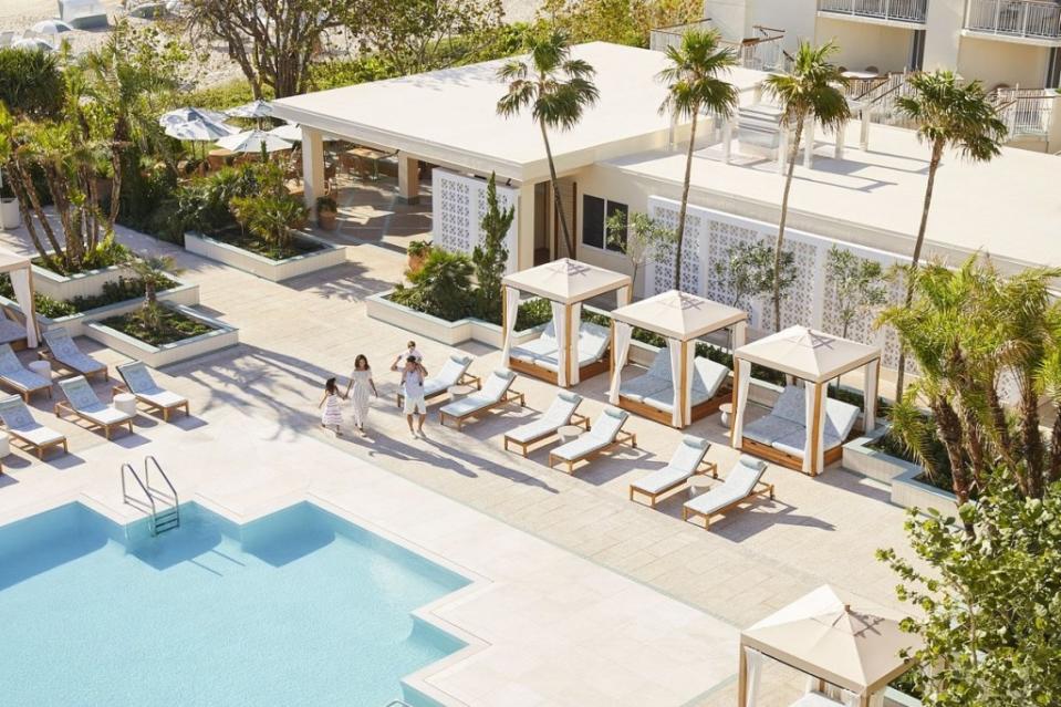 The luxe hotel is the island’s only five-star resort, and according to its website, it promises “picturesque pools and acres of private beachfront.” Four Seasons Hotels and Resorts