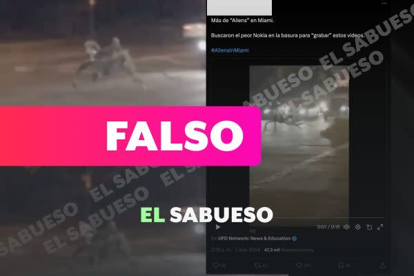 El video de un operativo en Miami se hizo viral junto con la sospecha de la presencia de aliens. Sigue leyendo para no ser abducido por las noticias falsas. 