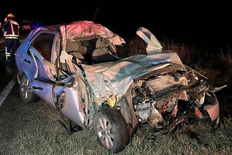 Así quedó el auto que manejaba Carlos Achetoni