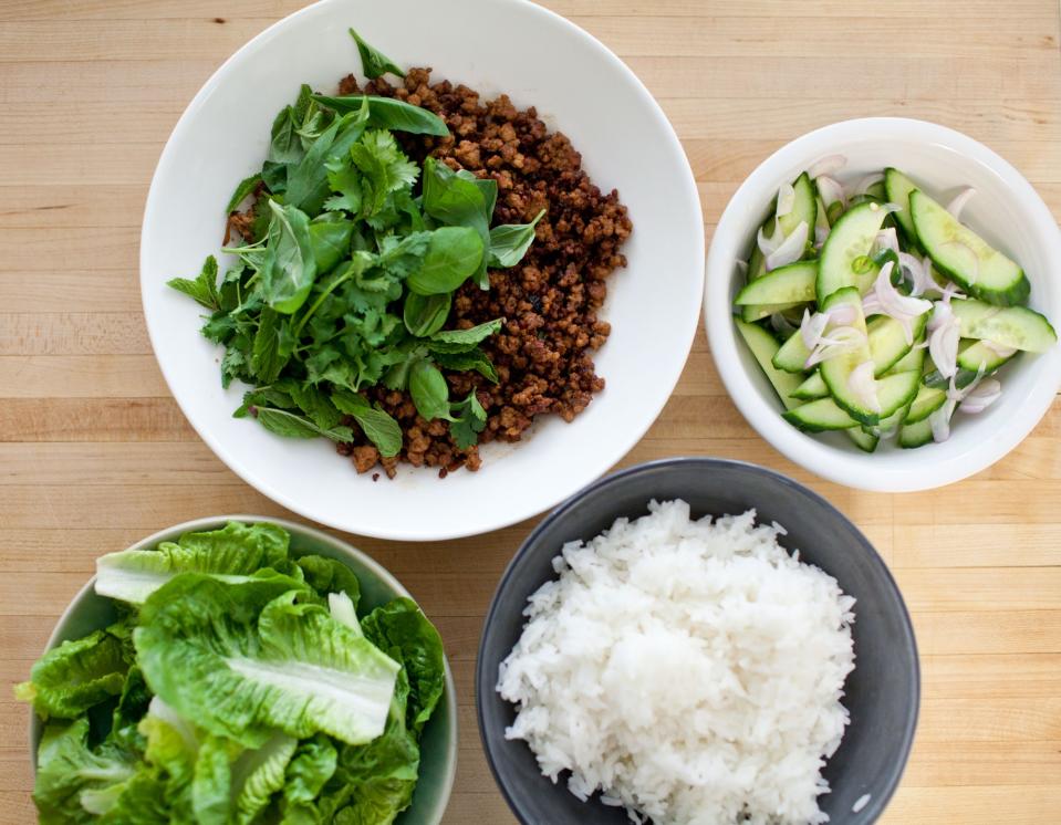 Crispy Thai Pork with Cucumber Salad