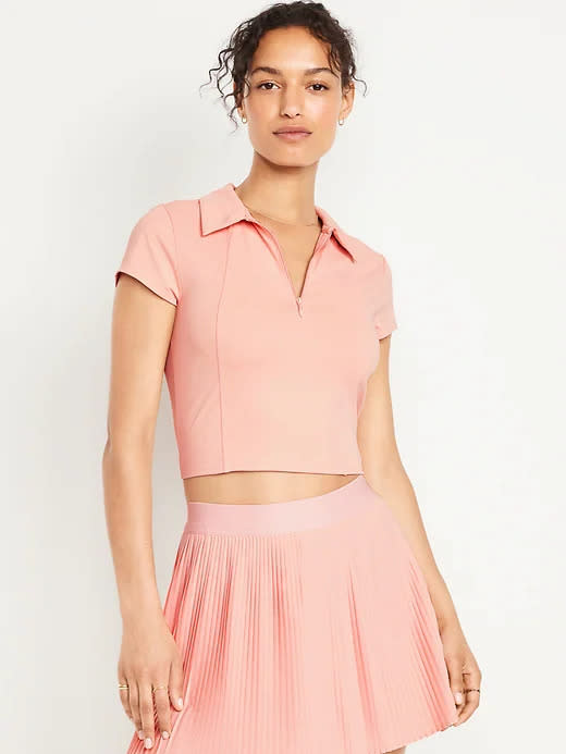 PowerSoft Crop Polo (photo via Old Navy)