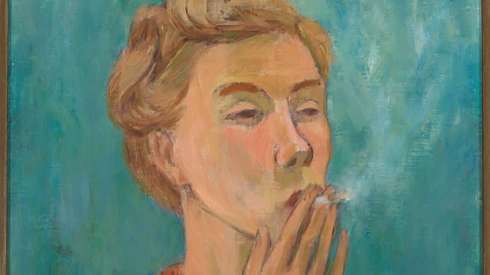 Tove Jansson's "Smoking Girl (Self portrait)", painted in 1940. © Tove Jansson Estate. - Courtesy The Community and Moomin Characters Ltd.