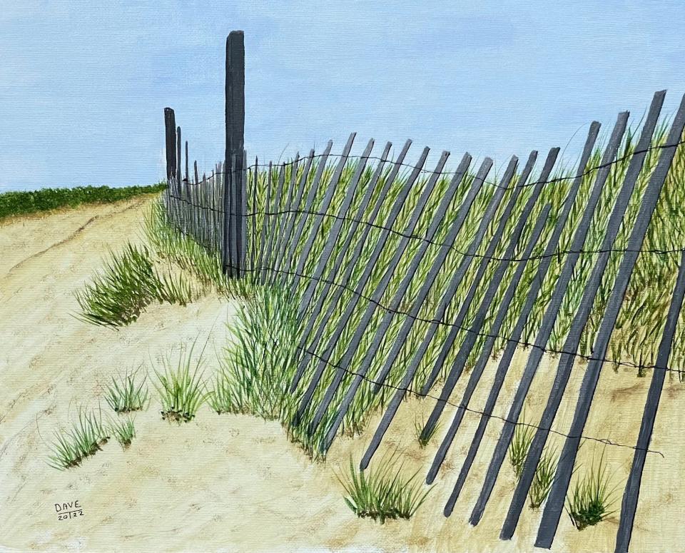Dune-Fence4 an acrylic by Dave Turbide