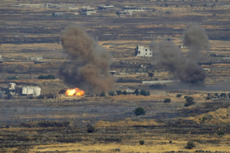 Israeli jets have frequently targeted government-held positions in Syria, including on the Golan Heights as pictured here on June 25, 2017