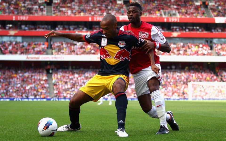 Thierry Henry in action for the New York Red Bulls against his former club Arsenal in 2011