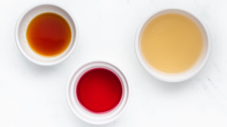 Wintry dark 'n' stormy ingredients laid out in bowls