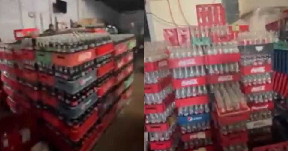 Hallan otra fábrica clandestina de Coca Cola pirata. Foto: Captura de video Twitter @MrElDiablo8