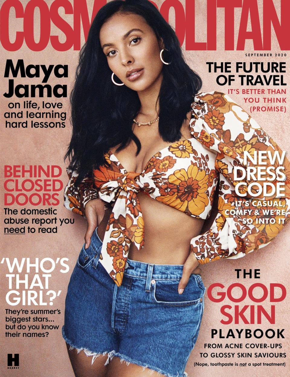 Cover star: Jama fronts this month's Cosmopolitan magazine (Cosmopolitan UK / Danika Magdelena)
