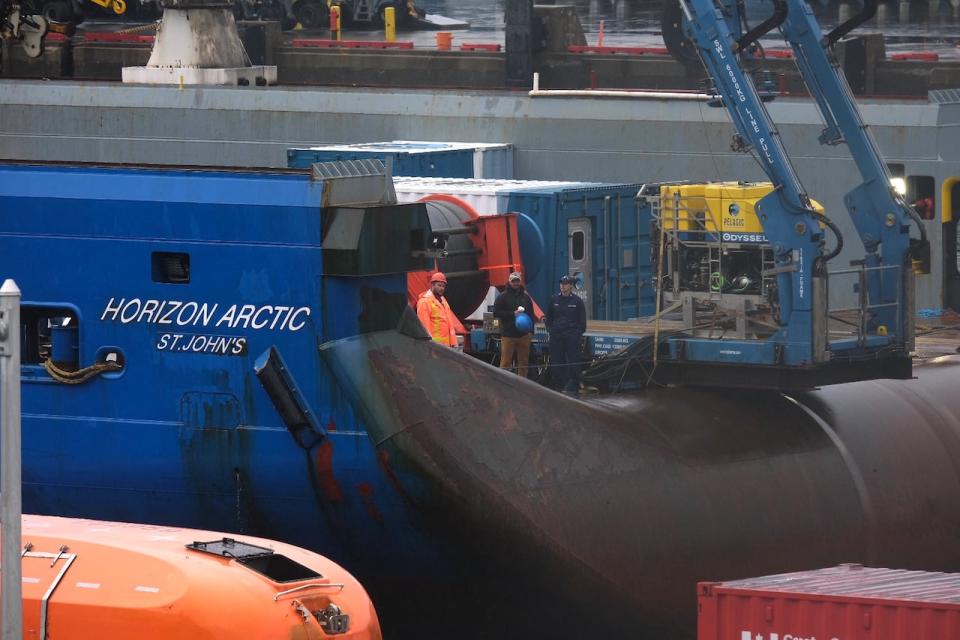 The Odysseus 6K ROV, seen on the right, was rushed in from Boston for the search. In the end, it was this piece of equipment that spotted the debris field and assisted in its recovery.