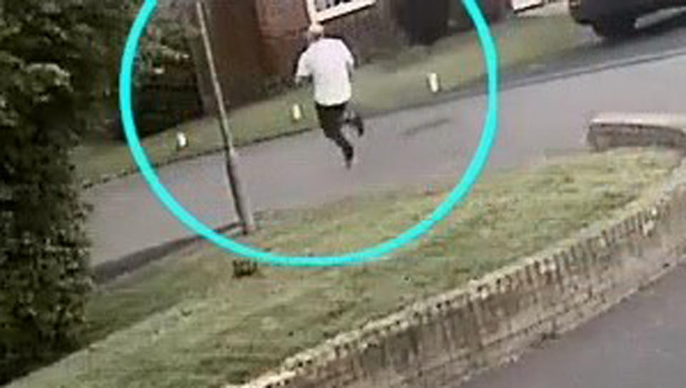 Screengrab taken from CCTV issued by the Metropolitan Police of alleged serial rapist Joseph McCann being pursued by police just before being arrested (PA)