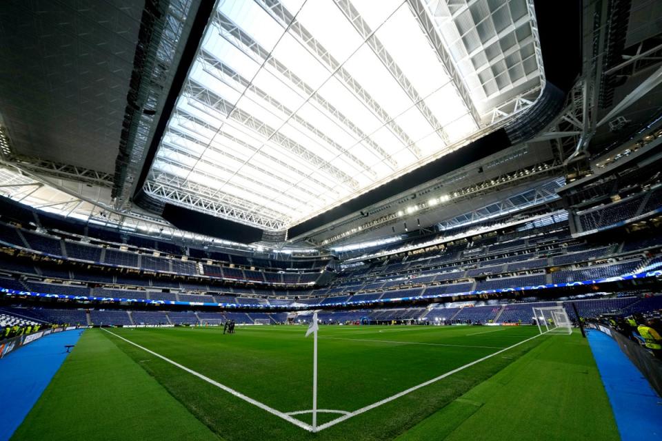The Bernabeu roof closed ahead of Real Madrid’s clash with Manchester City (Getty Images)