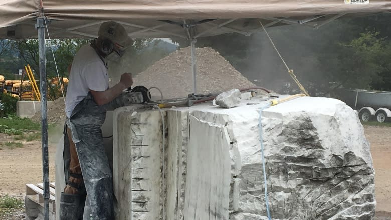 'Working like a caveman': Jim Boyd working on new sculpture for Hampton