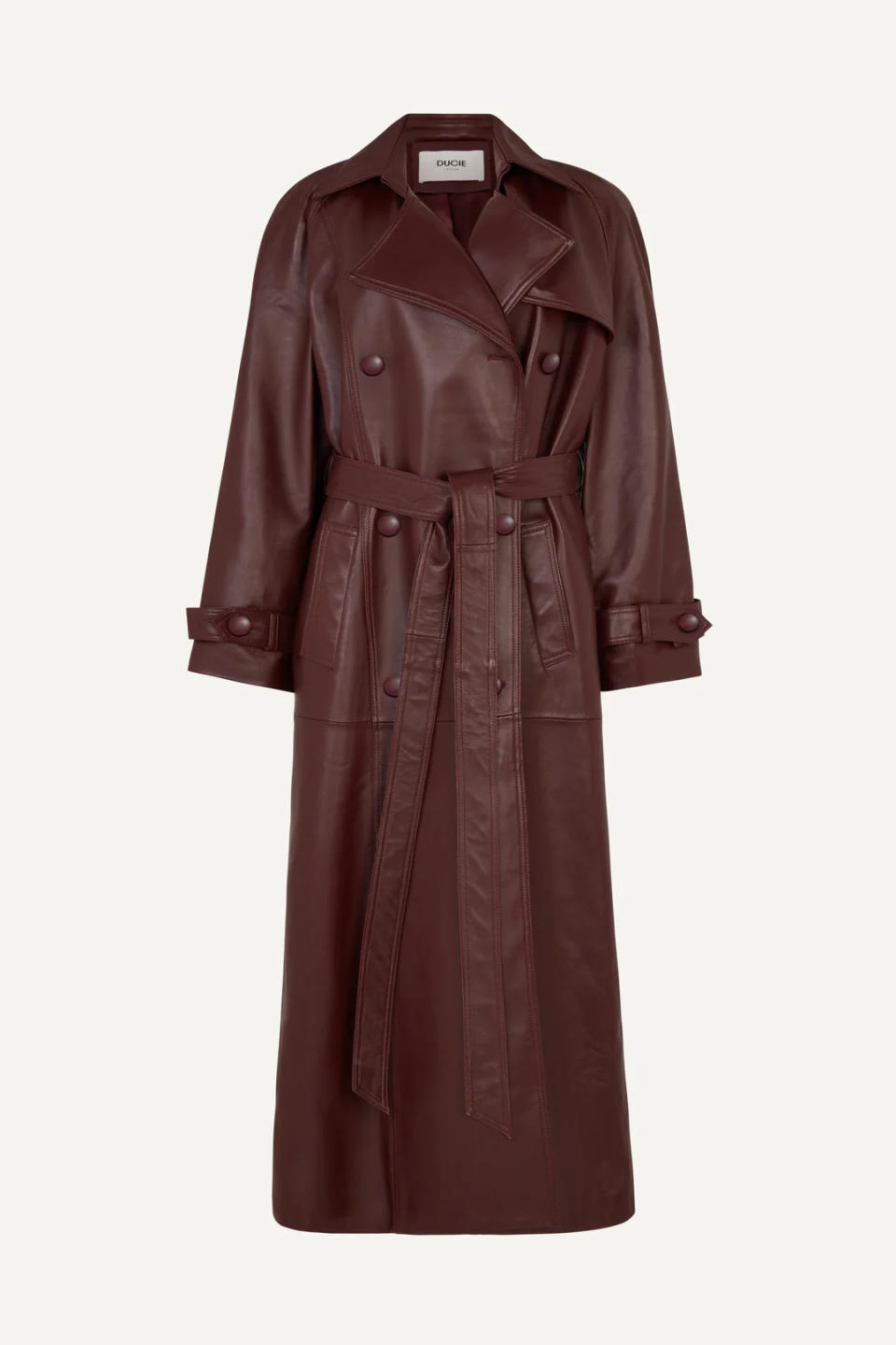 Ducie Corrin Leather Trench Coat