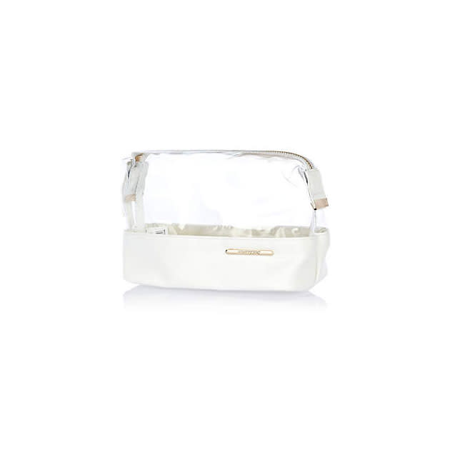 White Perspex Colour Block Make up Bag - £13.00 – River Island