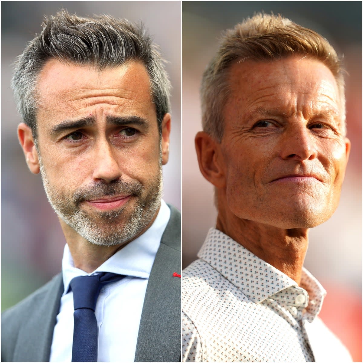 Spain boss Jorge Vilda and Denmark counterpart Lars Sondergaard will battle it out for a Euro 2022 quarter-final berth on Saturday (Nigel French/Nick Potts/PA)