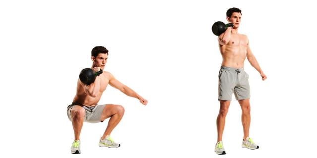 Single Dumbbell Front Squats 