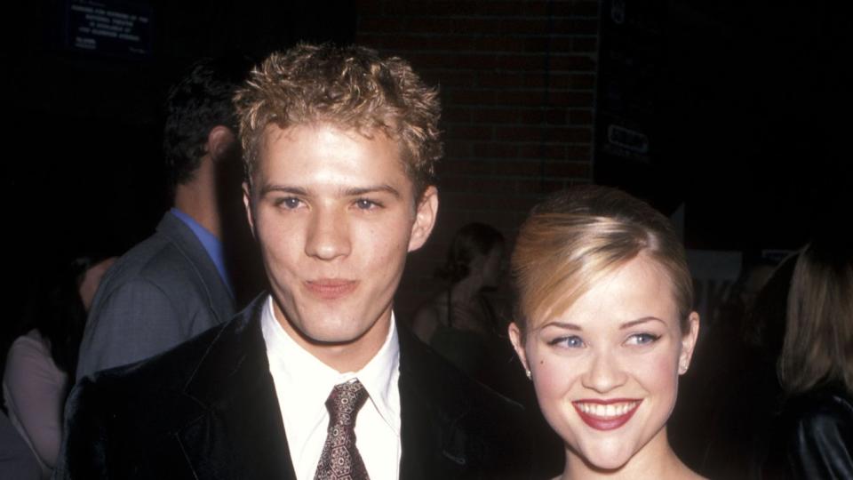 Ryan Phillippe and actress Reese Witherspoon attend the "Pleasantville" Westwood Premiere on October 19, 1998 at Mann National Theatre in Westwood, California. (photo by Ron Galella, Ltd./Wireimage)